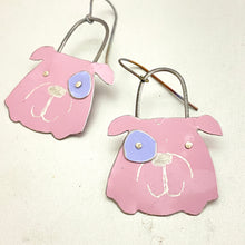 Load image into Gallery viewer, Little Pink Bulldogs Tin Earrings