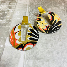 Load image into Gallery viewer, Marbelized Circle Post Tin Earrings