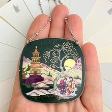 Load image into Gallery viewer, Pagoda Landscape Tin Necklace