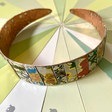 Load image into Gallery viewer, Flowery Mixed Vintage Tesserae Tin &amp; Copper Cuff