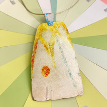 Load image into Gallery viewer, Flowery Reversible Shamanic Tin Rattle Necklace