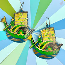 Load image into Gallery viewer, Chinese Junk Tin Earrings