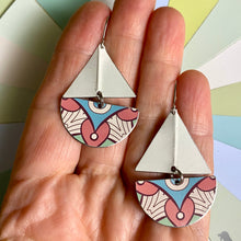 Load image into Gallery viewer, Dusty Pink Mandala Sailboat Earrings