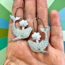 Load image into Gallery viewer, Dotty Cream Humpback Exhale Earrings