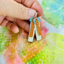 Load image into Gallery viewer, Rustic Layered Upcycled Tin Earrings
