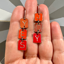 Load image into Gallery viewer, YES to JOY Tiny Tin Earrings |  Various Colors