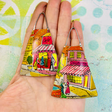 Load image into Gallery viewer, Paris Cafe &amp; Coutour Long Fans Tin Earrings