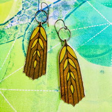 Load image into Gallery viewer, Wheat Berry Upcycled Tin Earrings
