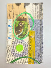 Load image into Gallery viewer, Be Quick About It  |  Small Sewn Paper Collage
