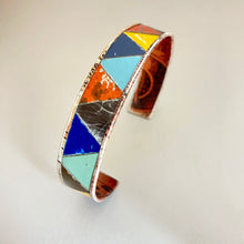 Load image into Gallery viewer, Ocean Shore Triangles Tesserae Tin Cuff