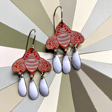 Load image into Gallery viewer, Fancy Bees Tin Chandelier Earrings