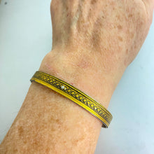 Load image into Gallery viewer, Antiqued Gold Dots Pendaflex Tin Cuff