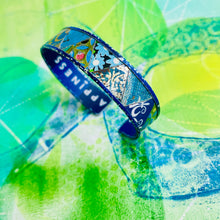 Load image into Gallery viewer, Vintage Blues Triangles Tesserae Tin Cuff