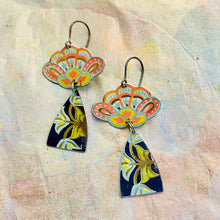 Load image into Gallery viewer, Vintage Folk Flowers Drop Tin Earrings