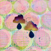 Load image into Gallery viewer, Bokeh Clouds Tin Earrings