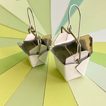 Load image into Gallery viewer, Tiny Noodle Box Upcycled Tin Earrings