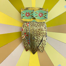 Load image into Gallery viewer, Quirky Owl VII Upcycled Tin Brooch and Pendant