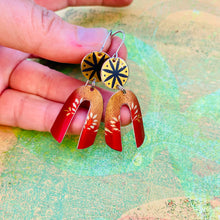 Load image into Gallery viewer, Firewheel Upcycled Tin Earrings