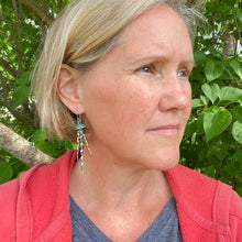 Load image into Gallery viewer, Verdigris Jellyfish Tin Earrings