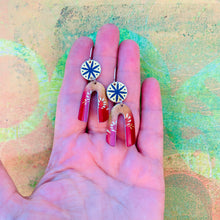 Load image into Gallery viewer, Firewheel Upcycled Tin Earrings