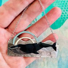 Load image into Gallery viewer, Midnight Humpback Upcycled Tin Necklace
