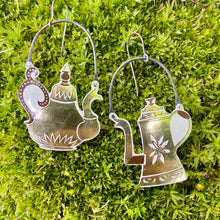 Load image into Gallery viewer, Fancy Teapots I Upcycled Tin Earrings