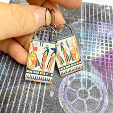 Load image into Gallery viewer, Egyptian Gods Upcycled Tin Earrings