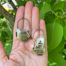 Load image into Gallery viewer, Fancy Teapots II Upcycled Tin Earrings
