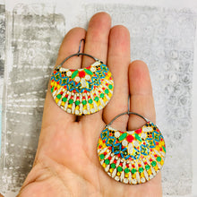 Load image into Gallery viewer, Vintage Mosaic Upcycled Tin Earrings