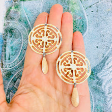 Load image into Gallery viewer, Open Mandala Upcycled Tin Earrings