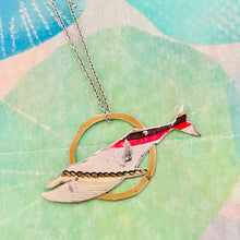 Load image into Gallery viewer, Golden Rope Sunrise Humpback Upcycled Tin Necklace