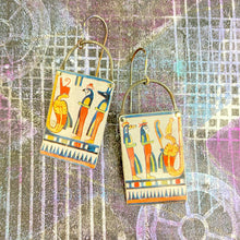 Load image into Gallery viewer, Egyptian Gods Upcycled Tin Earrings