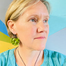 Load image into Gallery viewer, Turtle Shell Upcycled Tin Circle Earrings