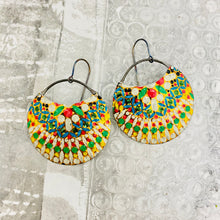 Load image into Gallery viewer, Vintage Mosaic Upcycled Tin Earrings