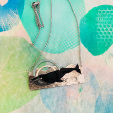 Load image into Gallery viewer, Midnight Humpback Upcycled Tin Necklace