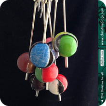 Load image into Gallery viewer, Red, Black &amp; White Tiny Sphere Zero Waste Tin Earrings