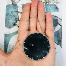 Load image into Gallery viewer, Mostly Black Tin Color Wheel Necklace