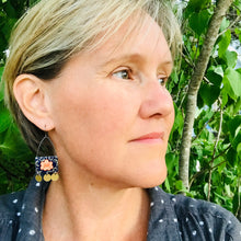 Load image into Gallery viewer, Bluebird &amp; Nest Rectdangles Upcycled Tin Earrings