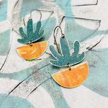 Load image into Gallery viewer, Mod Succulents in Terracotta Pots Upcycled Tin Earrings