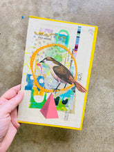 Load image into Gallery viewer, Listen Carefully  •  Collage on Upcycled Book Cover