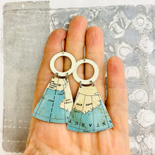 Load image into Gallery viewer, Antarctica &amp; Ross Sea Small Fans Tin Earrings