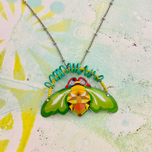 Load image into Gallery viewer, Buzzing Bee Energy Upcycled Tin Necklace