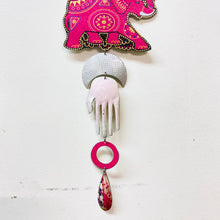Load image into Gallery viewer, Hot Pink Elephant Protective Eye Talisman Wall Hanging