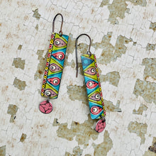 Load image into Gallery viewer, Retro Cool Rectangle Tin Earrings