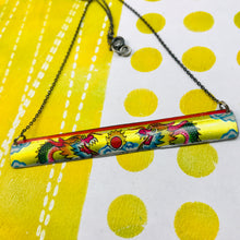 Load image into Gallery viewer, Double Dragons Tin Bar Necklace