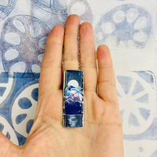 Load image into Gallery viewer, Moonrise Blues Upcycled Tin Necklace