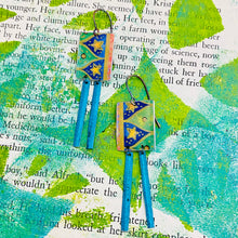 Load image into Gallery viewer, Starry Windows Upcycled Tin Earrings