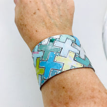 Load image into Gallery viewer, Cool Positive Upcycled Tesserae Wide Tin Cuff