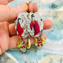 Load image into Gallery viewer, Scarlet Kimonos Tin Chandelier Earrings