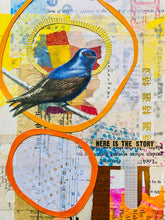 Load image into Gallery viewer, Here Is The Story  •  Collage on Upcycled Book Cover